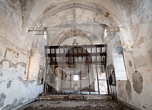 Interior of an abandoned Christian Church