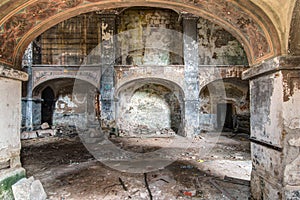 Interior of the abandoned church of All Saints
