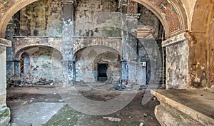 Interior of the abandoned church of All Saints