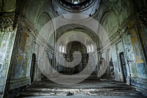 Interior of abandoned church