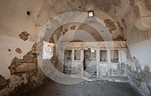 Interior of an abandoned and deserted church