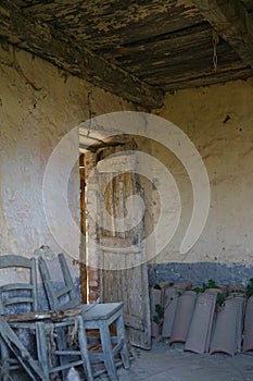 Interior of a abandoned house ruined