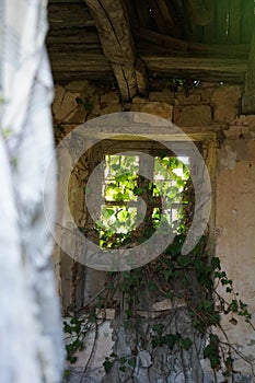 Interior of a abandoned house ruined