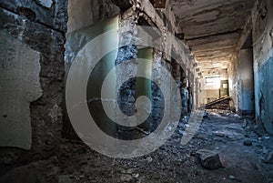 Interior of abandoned jailhouse