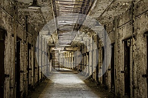 Interior of an abandoned prison