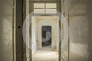 Interior of abandoned sanatorium in Portugal