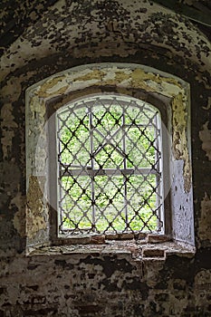 The interior of an abandoned temple