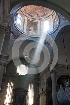 Interior of the Abbazia di Praglia (Praglia Abbey) in the province of Padua, Italy