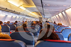 Interior of airplane