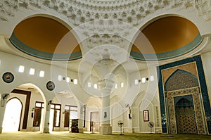 Interior of Al-Bukhari Mosque in Kedah