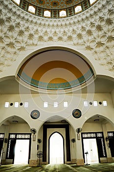 Interior of Al-Bukhari Mosque in Kedah