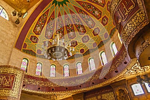 Interior of Al Mustafa mosque, Sharm-el-Sheikh
