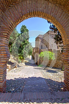 Interior of the Alcazaba of Malaga, Spain