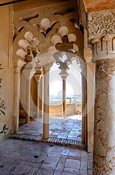 Interior of the Alcazaba of Malaga, Spain