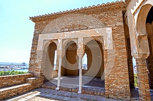 Interior of the Alcazaba of Malaga, Spain