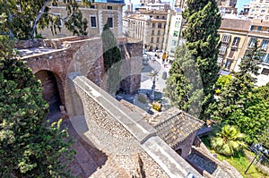 Interior of the Alcazaba of Malaga, Spain