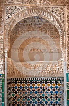 Interior of Alhambra Palace, Granada, Spain