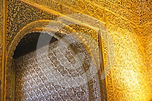 Interior of Alhambra Palace, Granada, Spain