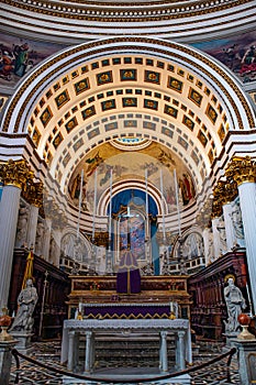 Interior of an ancient church in Malta.