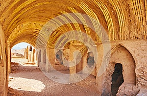 Interior of ancient Khaiele building, Towers of Silence, Yazd, I