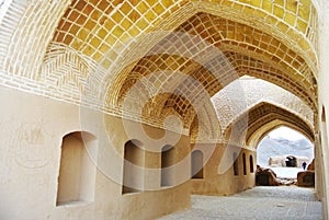 Interior of ancient Khaiele building, Zoroastrian Towers of Silence, YAZD, IRAN