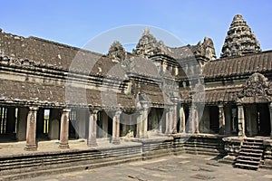 Interior of Angkor Wat temple, Siem Reap, Cambodia
