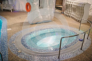 Interior of the aqua-zone in a spa salon, swimming pool