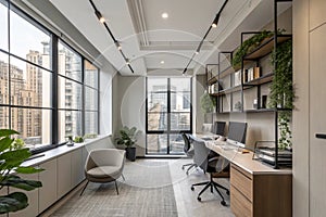 Office room interior architecture design