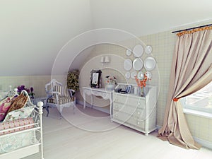 Interior of the attic