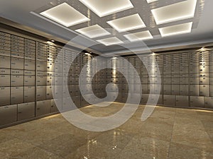 Interior of a bank vault photo