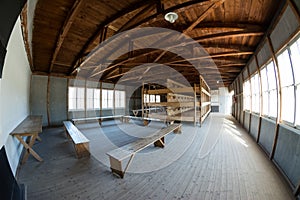 Interior barracks from Dachau concentration camp