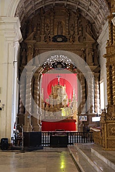 Interior of the Basilica of Bom Jesus, Old Goa, India