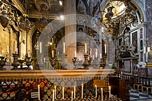Interior of the Basilica della Santissima Annunziata in Florence