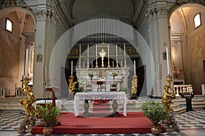 Interior of the Basilica della Santissima Annunziata in Florence