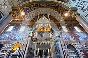 Interior of the Basilica di San Giovanni in Laterano in Rome