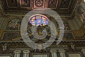 Interior of the Basilica di Santa Maria Maggiore in Rome, Italy.