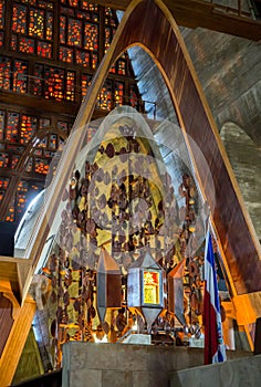 Interior of Basilica la Altagracia in Dominican Republic