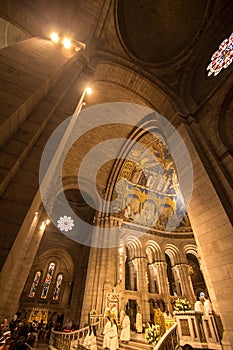 Interior of Basilica Sacre Coeur, Paris