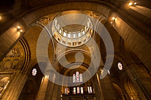 Interior of Basilica Sacre Coeur, Paris, France