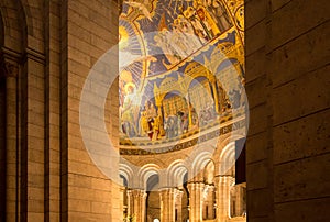 Interior of Basilica Sacre Coeur, Paris, France