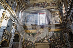Interior of Basilica of San Paolo Maggiore in Naples, Italy