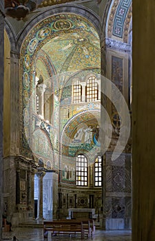 Interior of basilica of San Vitale in Ravenna