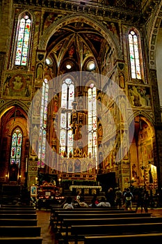 Interior of the Basilica of Santa Croce