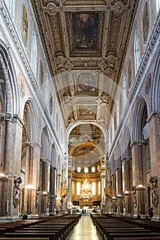 interior of the Basilica of Santa Maria del Principio in Naples, Italy. photo