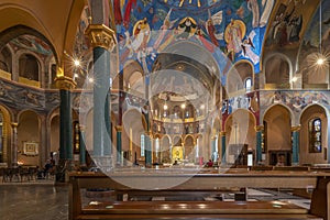 The interior of the Basilica of Santa Rita da Cascia, Cascia, Perugia, Italy photo