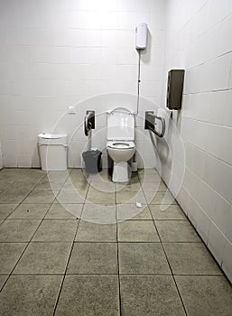 Interior of a bathroom for disabled people