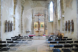 Interior of beautiful historical old christian church