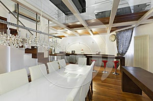 Interior, beautiful loft
