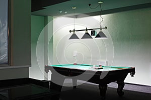 Interior of beautiful and modern billiard