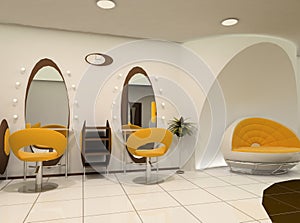 Interior of beauty salon